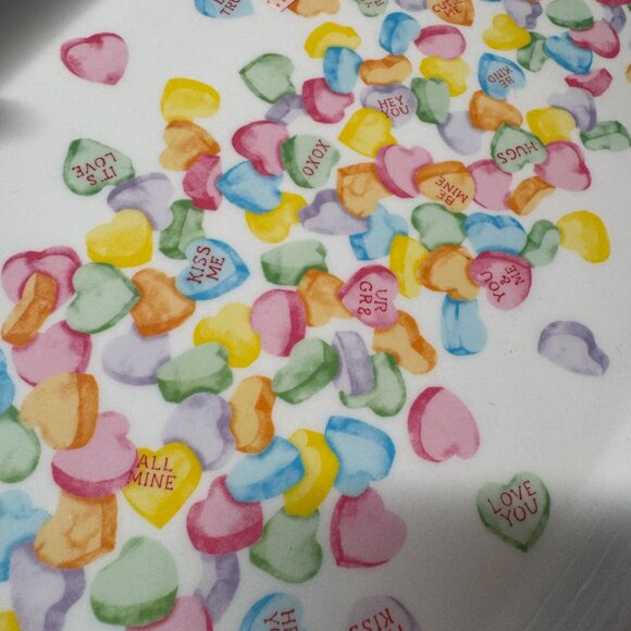 Cupcakes & Cashmere Heart candies‎  Print Flutter Serving Platter NEW WITH TAG - Picture 3 of 9